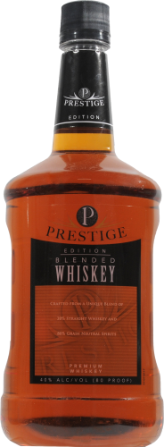 Prestige Blend Whiskey Perspective: front