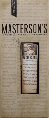 Masterson's 10-Year Old Straight Rye Whiskey Perspective: front