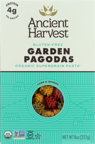 Ancient Harvest Organic Gluten Free Garden Pagodas Supergrain Pasta Perspective: front