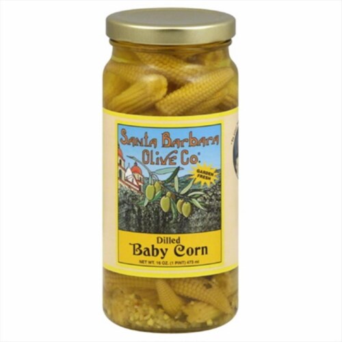 SANTA BARBARA BABY CORN DILLED-16 OZ -Pack of 6 Perspective: front