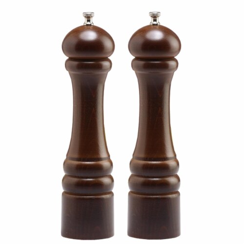 Chef Specialties 10102 10 Inch - 26cm ImperialWalnut Pepper Mill Salt Mill Set Perspective: front