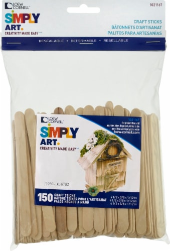 Loew-Cornell Woodsies Craft Sticks - Natural Perspective: front