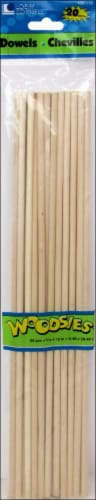Loew Cornell Woodsies Dowels - 12 Inch - 20 Count - Natural Perspective: front