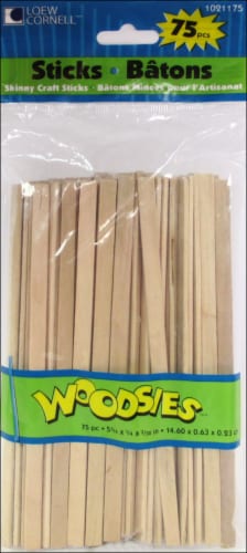 Loew Cornell Woodsies Skinny Sticks - 75 Count - Natural Perspective: front