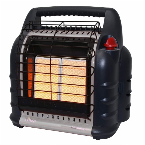 Mr. Heater MH18B 18,000 BTU 450 Sqft Big Buddy Portable Propane Gas Heater, Grey Perspective: front