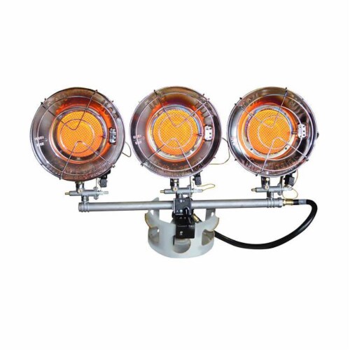 MR. HEATER 45,000 BTU Radiant Triple Tank Top Propane Heater F242915 Perspective: front