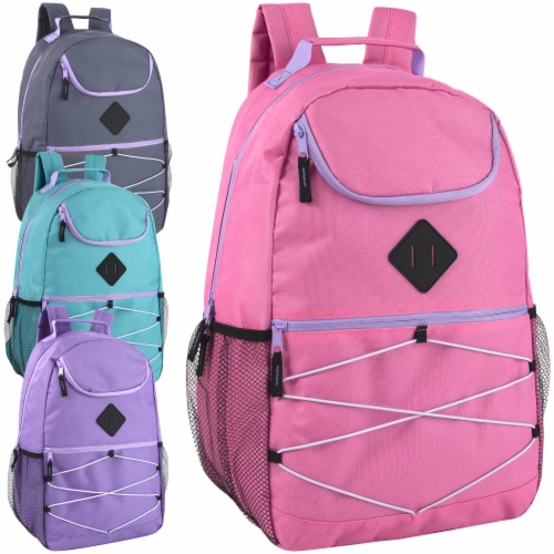 Girls' Front Pocket Bungee Backpack Perspective: front