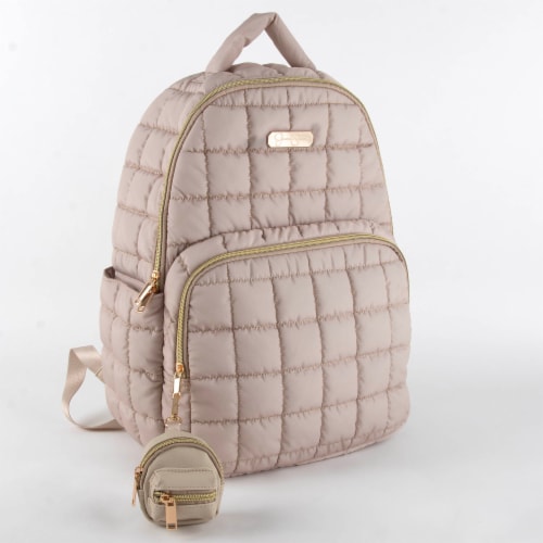 Jessica Simpson Quilted Backpack Perspective: front