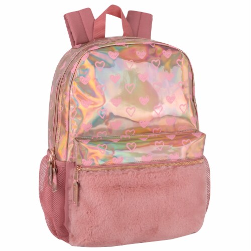 A.D. Sutton Hearts with Fur Backpack Perspective: front