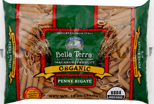 Bella Terra Organic Penne Rigate Perspective: front