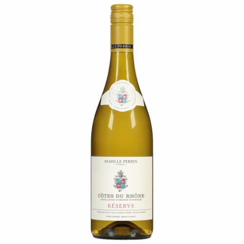 Famille Perrin Reserve Cotes Du Rhone Blanc White Wine Perspective: front