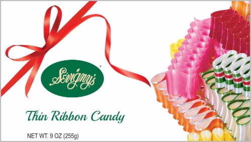Sevigny® Assorted Ribbon Candy Holiday Gift Box Perspective: front