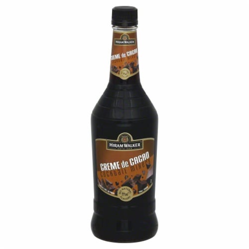 Hiram Walker Cream de Cacao Cordial Perspective: front