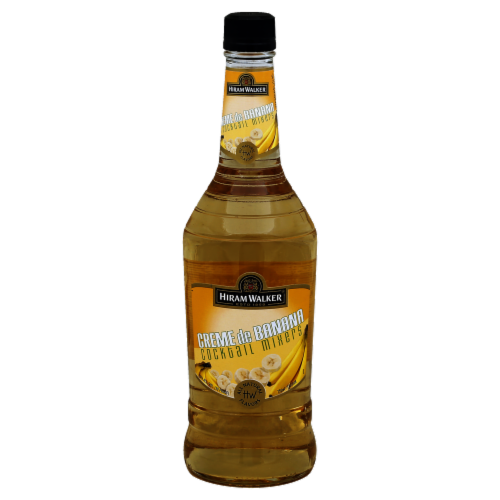 Hiram Walker Creme de Banana Cocktail Mixer Perspective: front