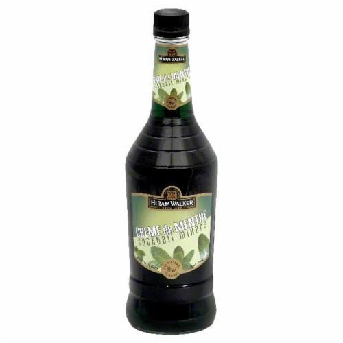 Hiram Walker Creme de Menthe Cocktail Mixers Perspective: front