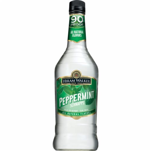 Hiram Walker Peppermint Schnapps - 90 Proof Perspective: front
