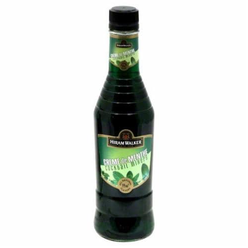 Hiram Walker Creme de Menthe Cocktail Mixers Perspective: front