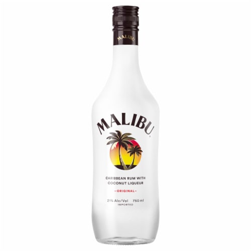 Malibu Original Carribean Rum with Coconut Liqueur Perspective: front