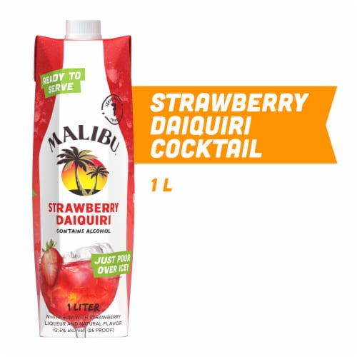 Malibu Strawberry Daiquiri Ready to Drink Cocktail Perspective: front