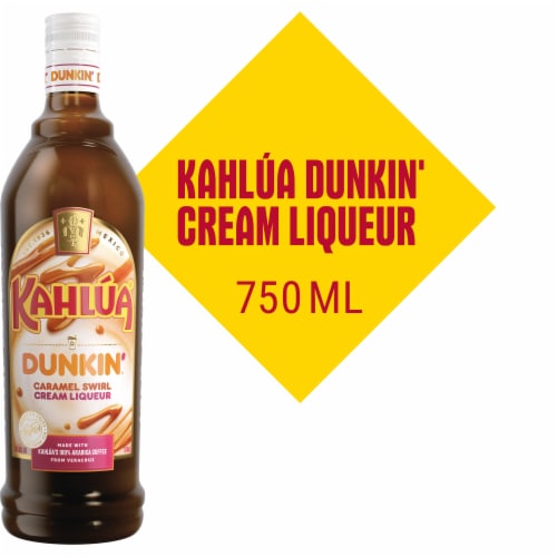 Kahlua Dunkin Caramel Swirl Coffee Liqueur Perspective: front