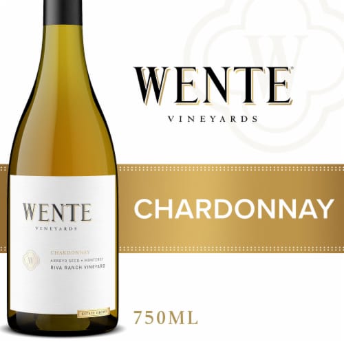 Wente Vineyards Chardonnay California White Wine Perspective: front