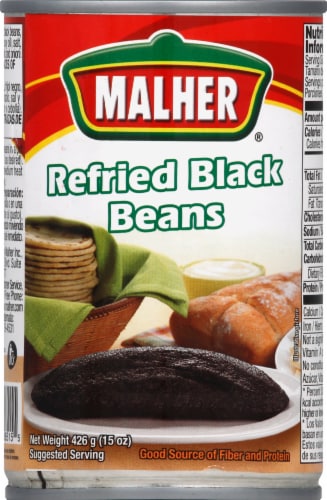 Malher Refried Black Beans Perspective: front