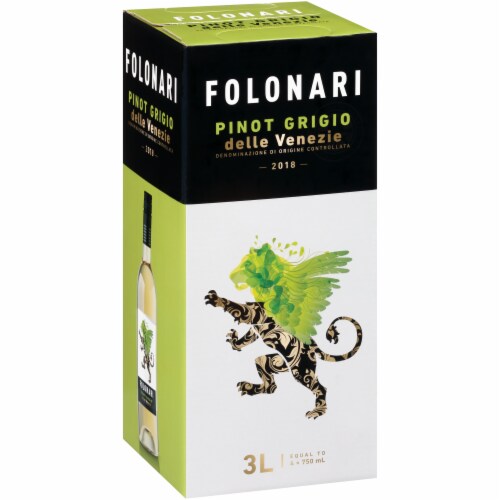 Folonari Pinot Grigio Box Wine Perspective: front