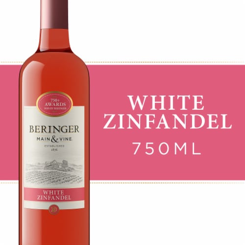 Beringer Main & Vine White Zinfandel Culinary Collection California Rose Wine Perspective: front