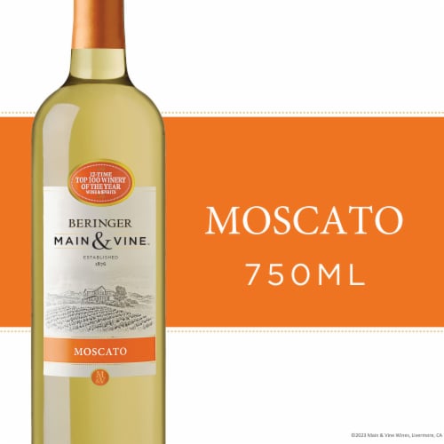 Beringer Main & Vine Moscato California White Wine Perspective: front