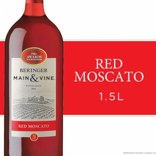 Beringer Main & Vine Red Moscato Wine Perspective: front
