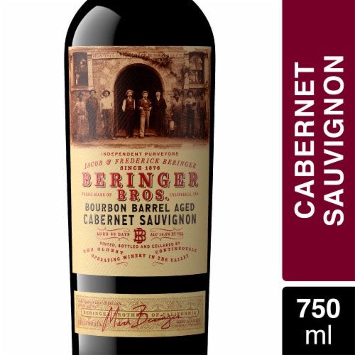 Beringer Bros California Bourbon Barrel Aged Cabernet Sauvignon Red Wine Perspective: front