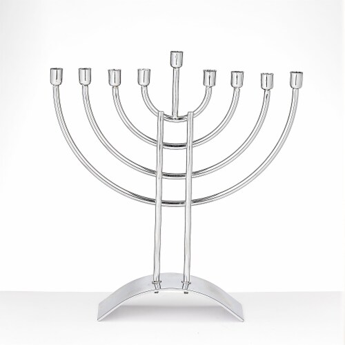 Rite Lite Traditional Chrome Plated Menorah Perspective: front