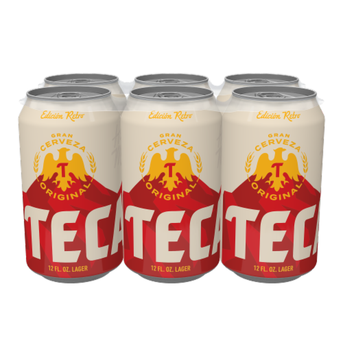 Tecate Original Mexican Lager Beer, 6 Pack, 12 fl oz Cans Perspective: front