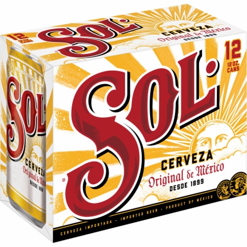 Sol Cerveza Mexican Import Lager Beer Perspective: front