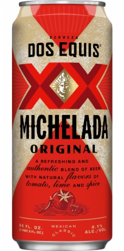 Dos Equis Michelada Original, Single 24 fl oz Can Perspective: front