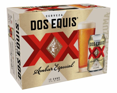 Dos Equis Ambar Mexican Lager Beer, 12 Pack, 12 fl oz Cans Perspective: front
