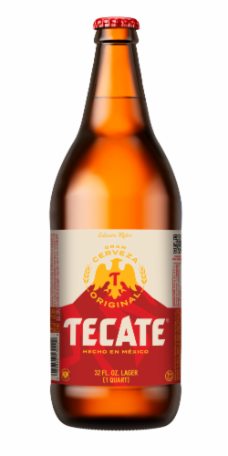 Tecate Original Mexican Lager Imported Beer Perspective: front