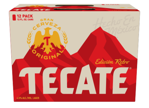 Tecate Original Mexican Lager Imported Beer Perspective: front