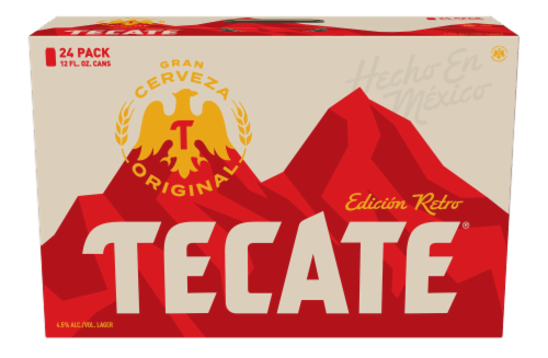 Tecate Original Mexican Lager Imported Beer Perspective: front