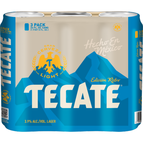 Tecate Light Mexican Lager Imported Beer Perspective: front