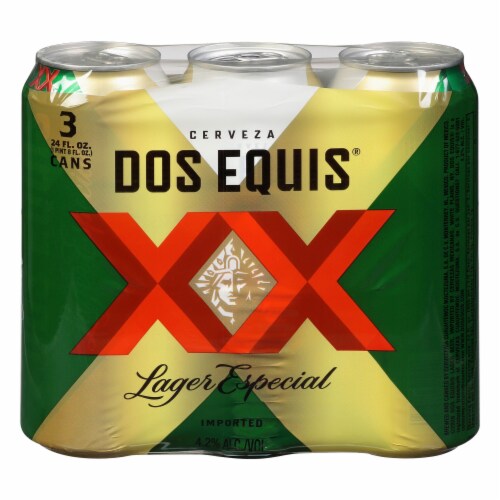 Dos Equis® Lager Especial Beer Cans Perspective: front