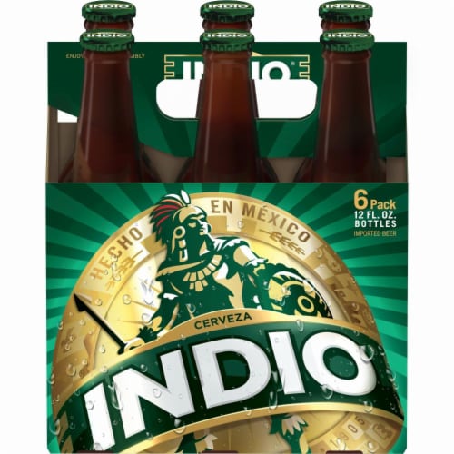 Indio Cerveza Beer Perspective: front