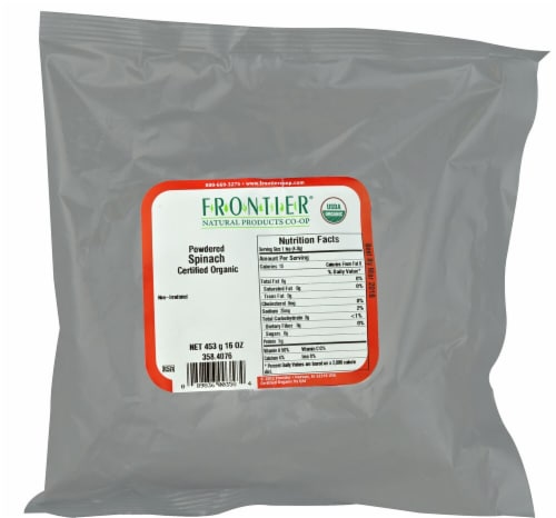 Frontier Organic Powdered Spinach Perspective: front