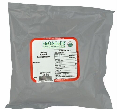 Frontier Organic Powdered Spinach Perspective: front