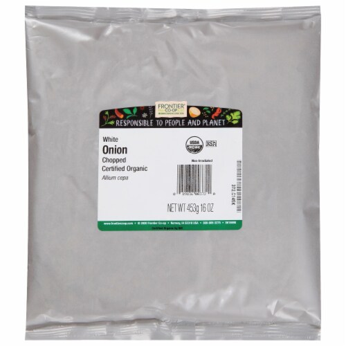 Frontier Organic Chopped White Onion Perspective: front