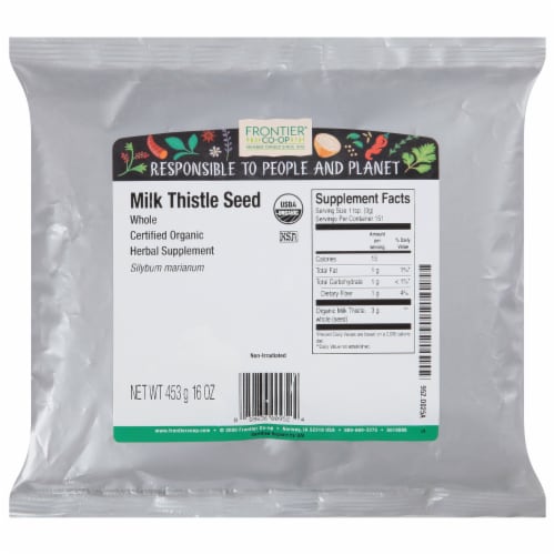 Frontier Organic Whole Milk Thistle Seed Perspective: front