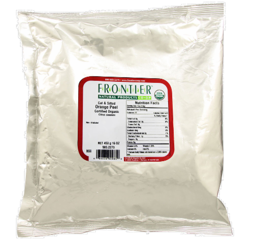 Frontier Organic Cut & Sifted Orange Peel Perspective: front