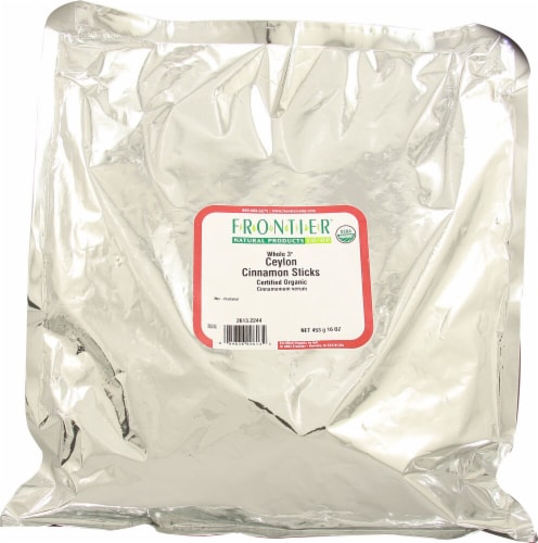 Frontier  Natural Products Organic Cinnamon Sticks Ceylon (Soft) 3 Inches Long Perspective: front