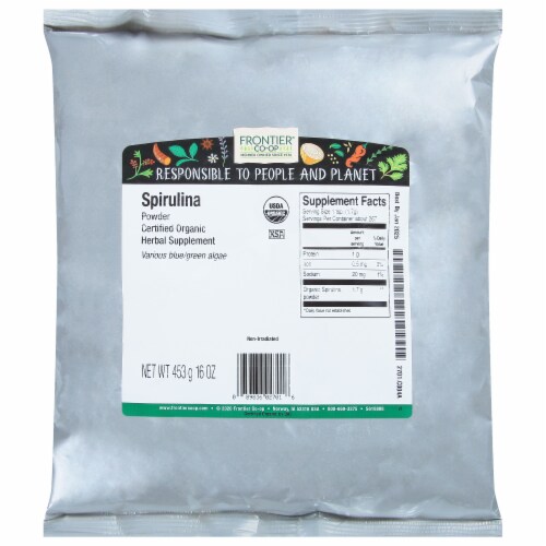 Frontier Organic Spirulina Powder Perspective: front