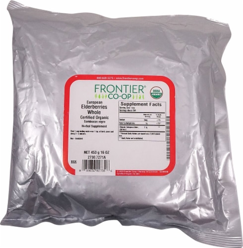 Frontier Organic Whole Elderberries Perspective: front